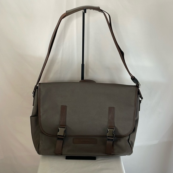 Portal packs messenger crossbody bag brown/grey - Picture 1 of 11